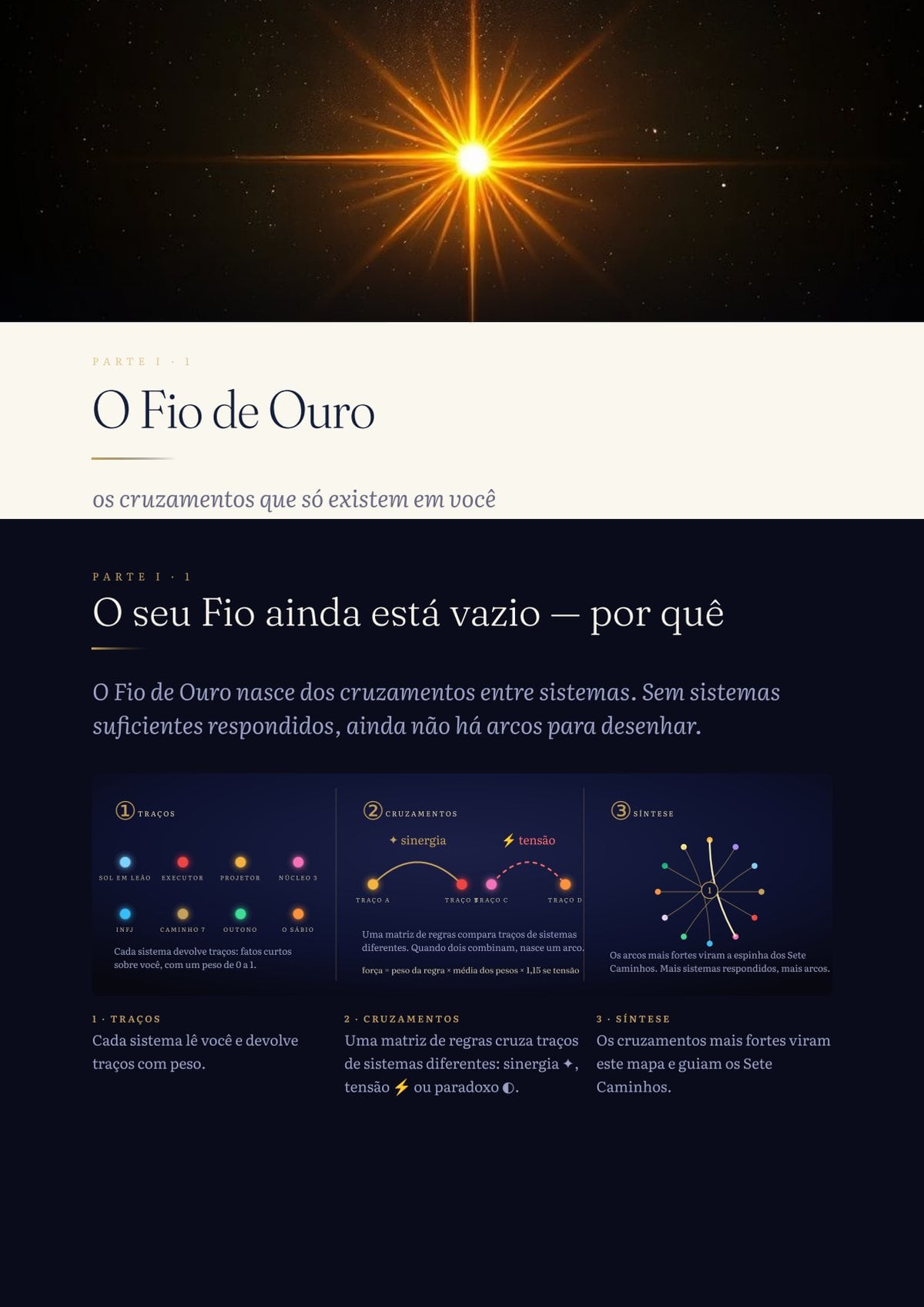Como os sistemas se cruzam: traços, cruzamentos, síntese